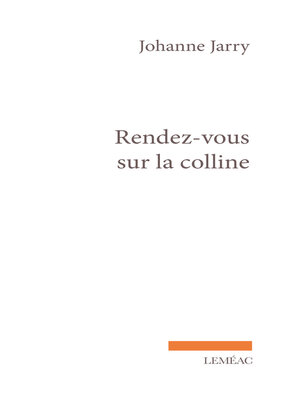 cover image of Rendez-vous sur la colline